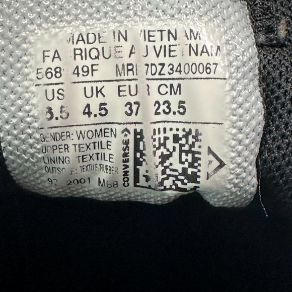 Converse All Star Low Sneakers - Size 6.5 - Rainbow Zebra Shoes - 568949F - Picture 9 of 10